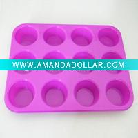 Wholesale 2011 Silicone 12 Cups Muffin Tray