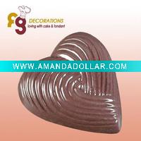 Wholesale PC Chocolate Mould-- Beautiful Heart Shape-- Non-stick