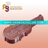 Wholesale PC Chocolate Mould-- Lovely Guita Shape-- Non-stick