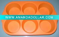 Silicone 6 cups texas muffin pan