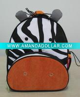 Wholesale 600D new lovely zebra Animal school bag for kid