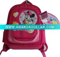 Wholesale pink of mini mouse school bag book bag student bag
