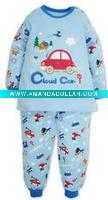 Wholesale skyblue baby clothing set with car