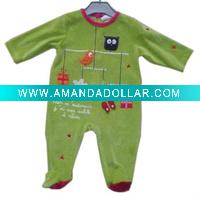 Wholesale green baby clothes with emb