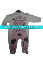 Wholesale baby white clothes with cow