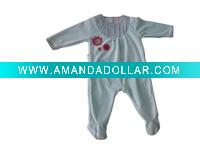 baby ivory romper with shivering
