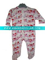 Wholesale color flower baby girl's romper