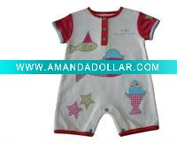 Wholesale red/white baby clothing with fish