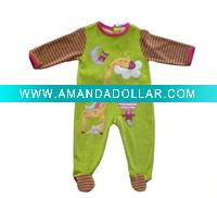 baby romper with giraffe emb