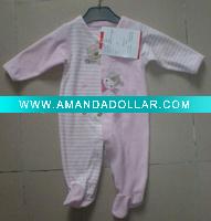 Wholesale pink baby girl's clothing with animal
