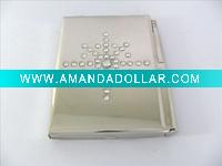 Wholesale Silver memo pad, note book, blotter with acrylic gem