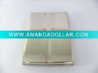 Wholesale Silver memo pad, notebook, blotter with pink acrylic gem