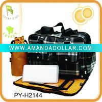 Black Check Diaper Bag