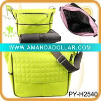 Quilted Messenger Diaper Bag
