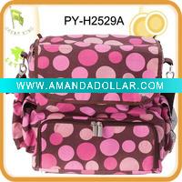 polyester dot diaper bag