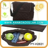 Wholesale quilted shoulder diaper bag