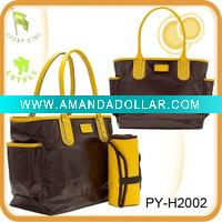 Wholesale fashion tote diaper nappy bag