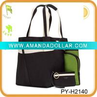 Wholesale fashion microfiber baby diaper bag