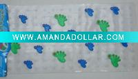 Wholesale Footprints Bath Mat with suction cups, 77x36cm