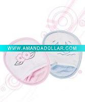 Flower Embroidered Bath Scrub / glove