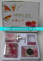 Wholesale B2134 4pcs square bathroom set with gift box