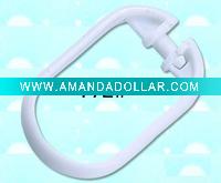 Wholesale plastic hook for bathroom curtain, plastic curtain hook