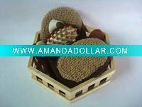 Wholesale wooden bucket bathroom set