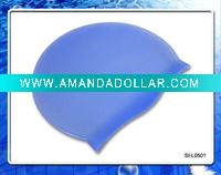 Silicone swimming cap