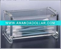 Wholesale Transparent Acrylic cotton sticks box,Acrylic box