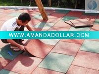 Wholesale waste tyre rubber flooring pavers