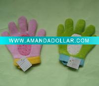 Wholesale promotion baby bath shower glove