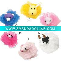 animal mesh sponge bath ball