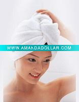 100% microfiber hair-drying cap