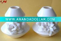 Glazed white ceramic vase