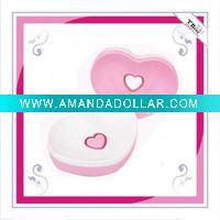 Wholesale Fashion heart shape plastic soap case(T'B-9303)