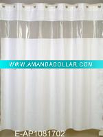 plain color hookless shower curtain