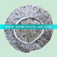 pvc shower cap with beauty design