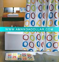 100% polyester shower curtain