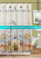 airbrush polyester shower curtain