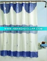 Wholesale applique fish shower curtain