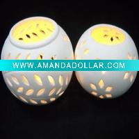 Wholesale Craft decorative candle with ceramic holder