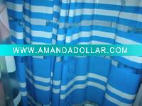 PVC Printed Strip Bath Curtain
