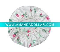 Wholesale rose satin shower caps