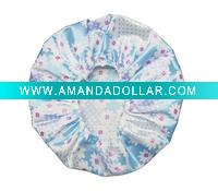 Wholesale flower satin shower caps