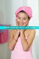 Microfiber shower cap.super absorbent,soft.comfortable.breathable