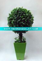 Wholesale ball artificial topiary, plastic grass ball,artificial potted grass ball