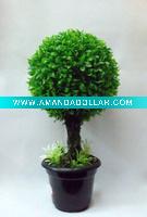 Wholesale ball artificial topiary, plastic grass ball,artificial potted grass ball
