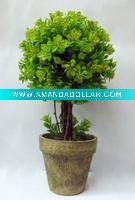 Wholesale ball artificial topiary, plastic grass ball,artificial potted grass ball