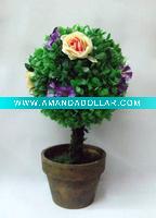 ball artificial topiary, plastic grass ball,artificial potted grass ball