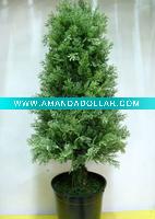 artificial topiary tree, plastic tree, plastic potted tree, plastic plant